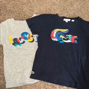 Bundle Lacoste Gray and Blue Short Sleeve Tees Vibrant Design